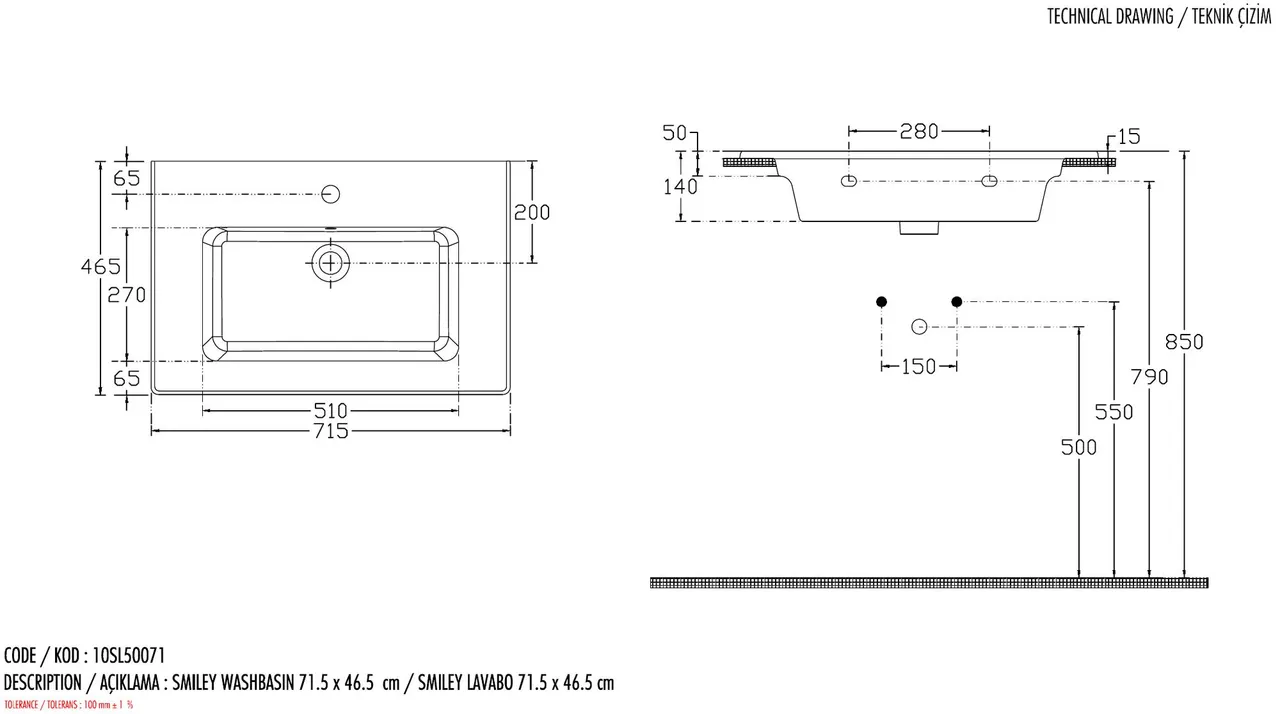 Раковина Allen Brau Fantasy 72 4.11011.20 белый глянец — фото 6, Раковины встраиваемые сверху