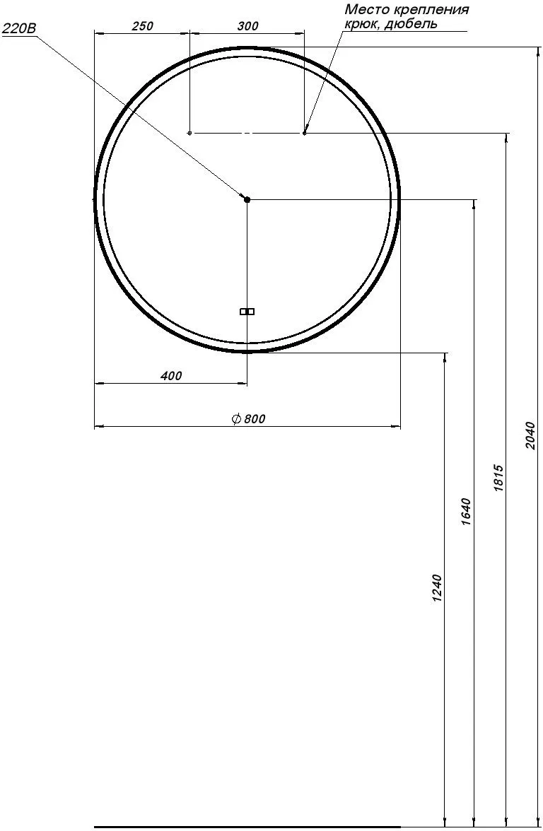 Товар: Зеркало Aquanet Тренд 80 черный 00316653 - фото 8 Зеркало Aquanet Тренд 80 черный 00316653 — фото 8, Зеркала в ванную комнату