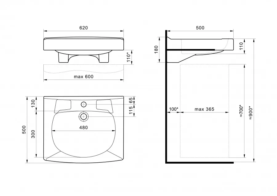 Товар: ПИЛОТ Умывальник 50/60 см. над стир.машиной, хр.кольцо, САНТЕК 1WH110569 - фото 10 ПИЛОТ Умывальник 50/60 см. над стир.машиной, хр.кольцо, САНТЕК 1WH110569 — фото 10, Раковины подвесные