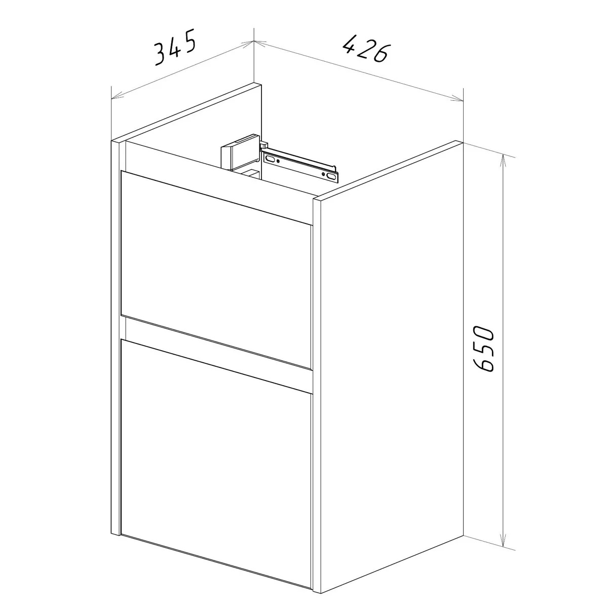 Товар: Тумба Lemark COMBI 45 см под 1 раковину, подвесная/напольная, 2 ящика, цвет фасада: Бетон, цвет корп LM03C45T-Beton - фото 7 Тумба Lemark COMBI 45 см под 1 раковину, подвесная/напольная, 2 ящика, цвет фасада: Бетон, цвет корп LM03C45T-Beton — фото 7, Тумбы под раковину