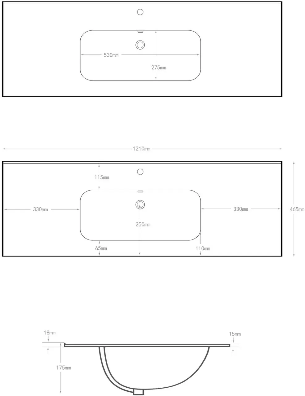 Раковина Aquanet Flat 120 белая 00254366 — фото 9, Раковины