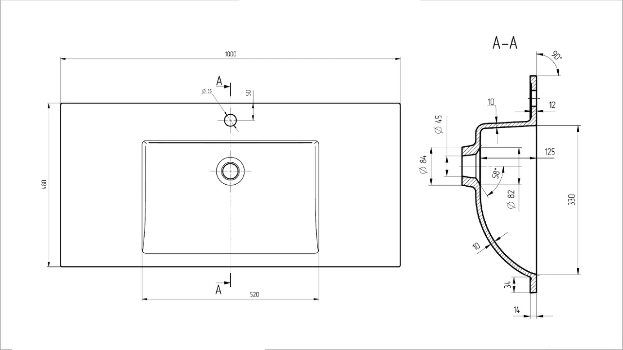 Товар: Раковина VCB-13100G из кварца, цвет серый - фото 3 Раковина VCB-13100G из кварца, цвет серый — фото 3, Раковины