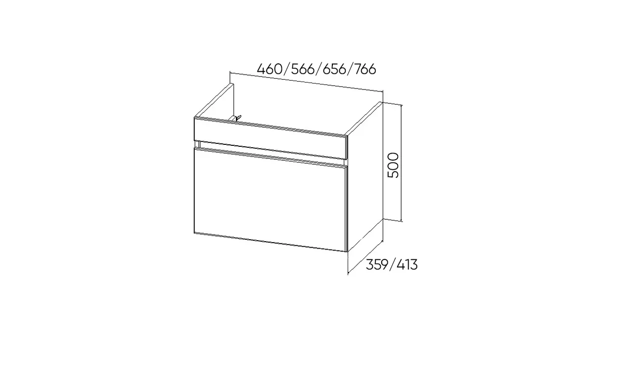 Тумба под раковину VIANT МАЛЬТА 80 подвесная белый/дуб вотан (VMAL80CO-T1YP) — фото 4, Тумбы под раковину