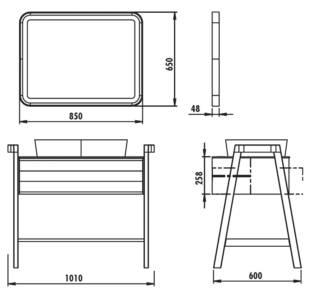 TRUVA Нижний модуль 100 см TR0100.01.ANM + раковина АНТРАЦИТ UL060-00AM00E-00 TR0100.01.ANM + UL060-00AM00E-00 — фото 2, Тумбы с раковиной