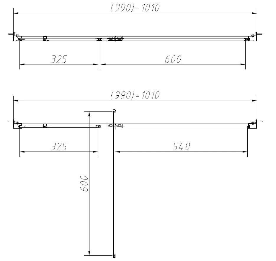 Товар: Душевая дверь Slim-N VDP-4SN100CLB, черный матовый, стекло прозрачное - фото 5 Душевая дверь Slim-N VDP-4SN100CLB, черный матовый, стекло прозрачное — фото 5, Душевые двери в нишу