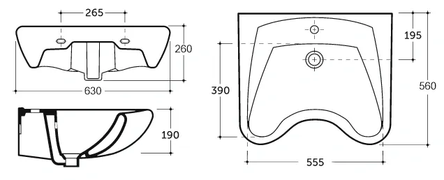 Товар: Раковина КЕРАМИН ХИРУРГИЧЕСКАЯ белый глянец CDB00023022 (4810531095675) - фото 6 Раковина КЕРАМИН ХИРУРГИЧЕСКАЯ белый глянец CDB00023022 (4810531095675) — фото 6, Раковины