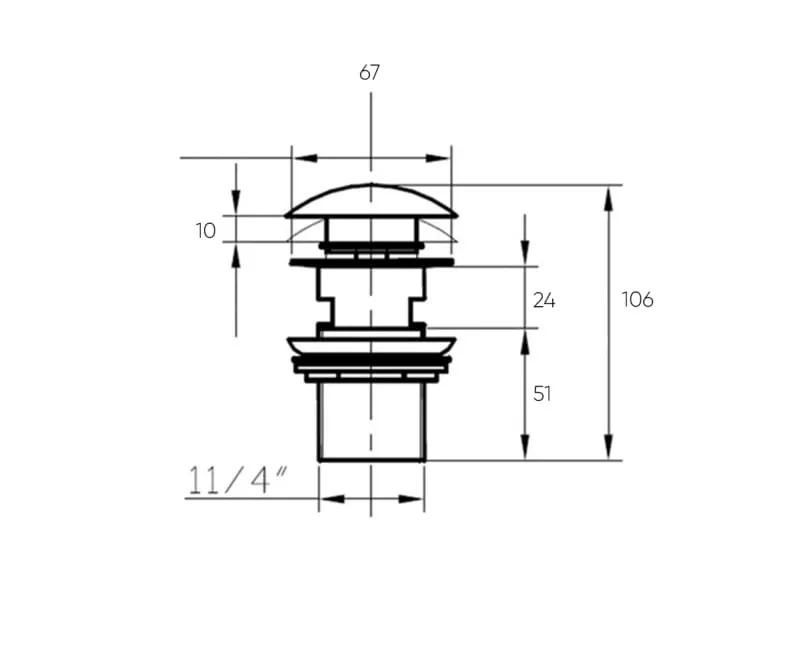 Донный клапан Bronze de Luxe 21965, бронза — фото 3, Донные клапаны