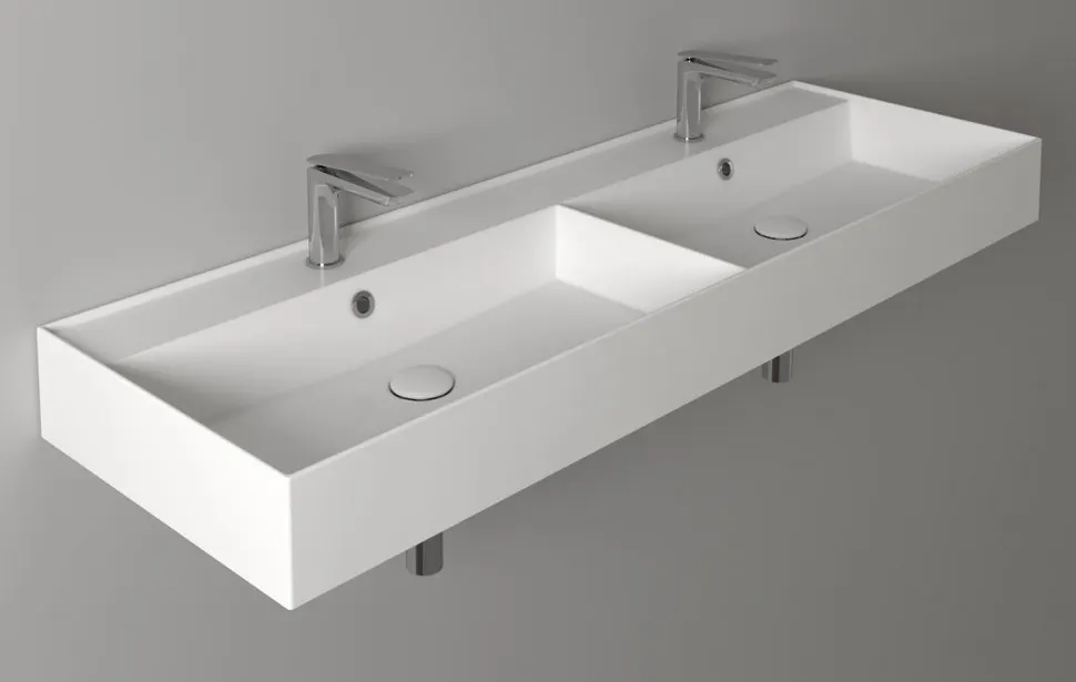 Раковина SIMAS AGILE подвесная или накладная с одним отверстием цвет белый AG141D — фото 2, Раковины накладные