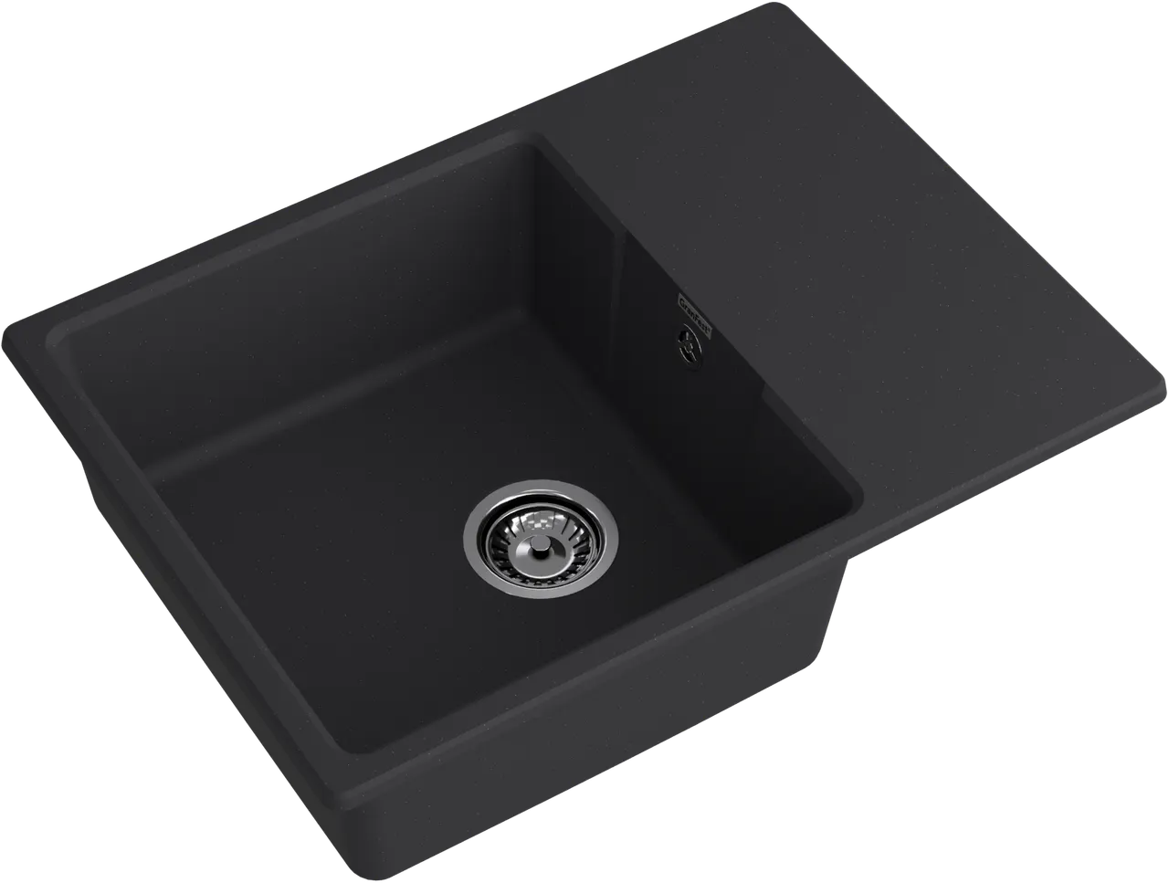 GRANFEST Мойка URBAN 668L 1-чаша+крыло 680*490мм черный арт.GF-UR- 668L черный — фото 1, Кухонные мойки