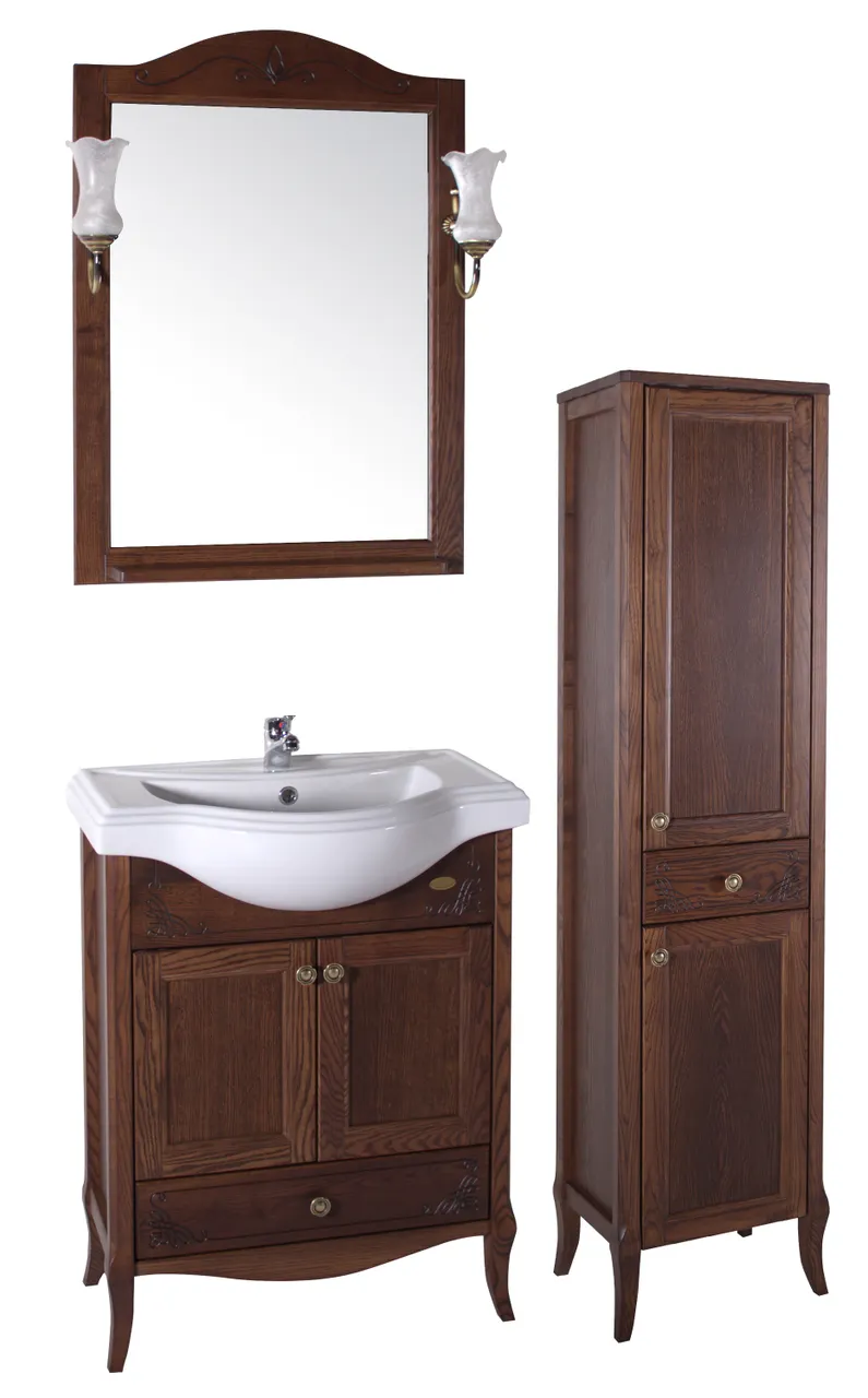 Товар: Комплект мебели для ванной Салерно 65 (Белый Патина Серебро) 969501 - фото 6 Комплект мебели для ванной Салерно 65 (Белый Патина Серебро) 969501 — фото 6, Готовые комплекты для ванной комнаты