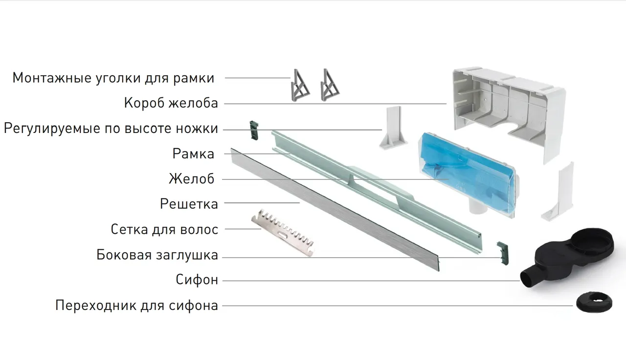 Товар: Желоб BERGES водосток WALL 600 пристенный, золото глянец, S-сифон D50 H60 боковой 092156 - фото 16 Желоб BERGES водосток WALL 600 пристенный, золото глянец, S-сифон D50 H60 боковой 092156 — фото 16, Душевые лотки