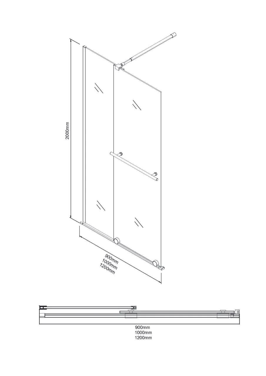 Товар: Душевая перегородка Niagara Nova NG-671-12BLACK (120х200) черный матовый,раздвижная,стекло прозрачное,1 место - фото 10 Душевая перегородка Niagara Nova NG-671-12BLACK (120х200) черный матовый,раздвижная,стекло прозрачное,1 место — фото 10, Душевые перегородки