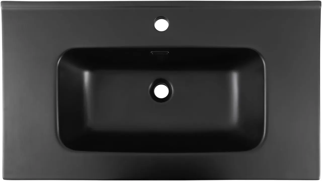 Товар: Раковина Aquanet Flat 80 черная матовая 00329255 - фото 2 Раковина Aquanet Flat 80 черная матовая 00329255 — фото 2, Раковины