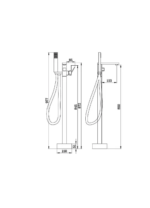 Товар: Смеситель ALBANO Black для отдельностоящей ванны, цвет матовый черный, латунь BOCH MANN BM8923 - фото 2 Смеситель ALBANO Black для отдельностоящей ванны, цвет матовый черный, латунь BOCH MANN BM8923 — фото 2, Смеситель для ванны