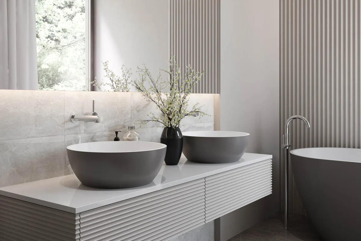 Товар: Раковина MOON Nano Concrete 43 Х 43 2.02.001.44.4 - фото 4 Раковина MOON Nano Concrete 43 Х 43 2.02.001.44.4 — фото 4, Раковины