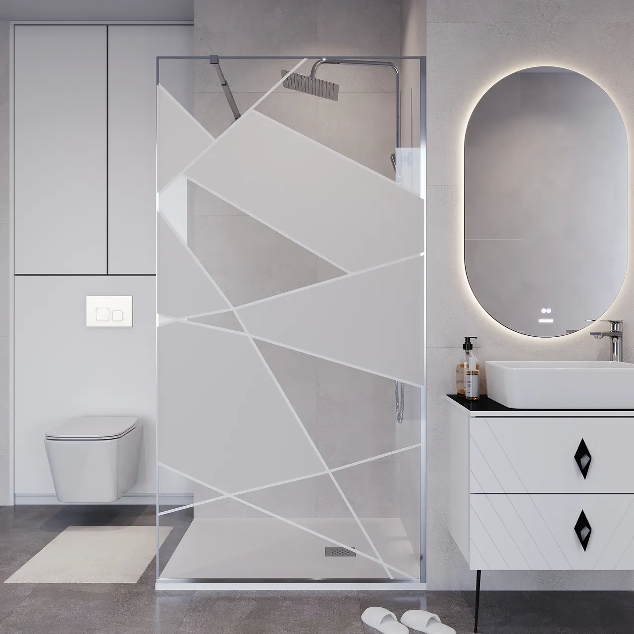 Товар: Душевая перегородка Niagara Nova NG-660-12 (120х195) хром,стекло прозрачное с рисунком,1 место - фото 3 Душевая перегородка Niagara Nova NG-660-12 (120х195) хром,стекло прозрачное с рисунком,1 место — фото 3, Душевые перегородки