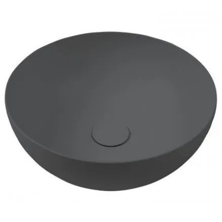 Раковина HATRIA HAPPY HOUR A0Y1VF08 накладная без отверстия без перелива цвет антрацит — фото 1, Раковины