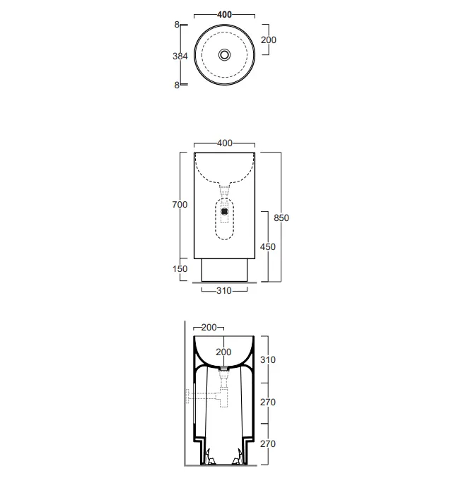Товар: Раковина SIMAS PO-MO напольная пристенная слив в стену без отверстий с креплением в комплекте цвет белый PO07/F91 - фото 2 Раковина SIMAS PO-MO напольная пристенная слив в стену без отверстий с креплением в комплекте цвет белый PO07/F91 — фото 2, Раковины напольные