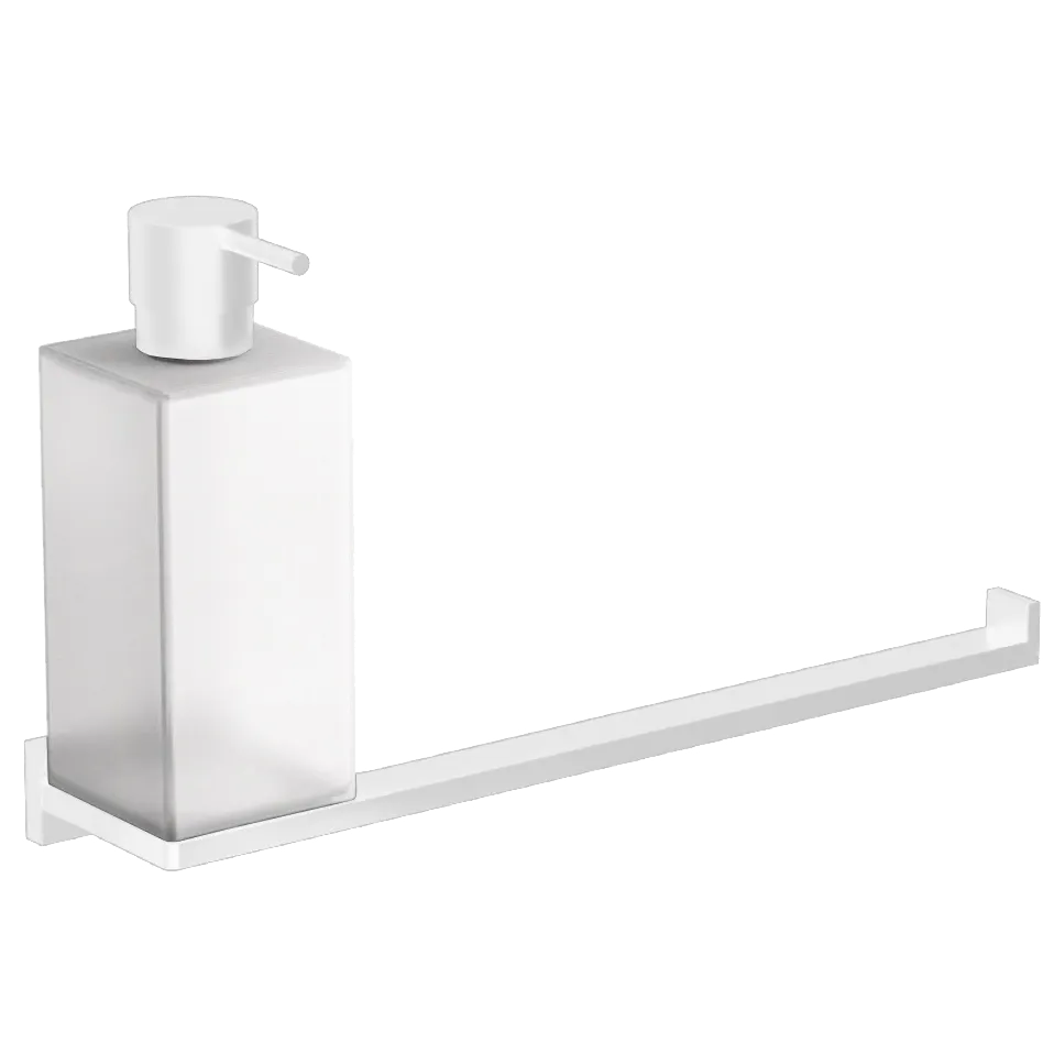 Полотенцедержатель с дозатором COLOMBO DESIGN LOOK B1674.BM настенный цвет белый матовый — фото 3, Дозаторы