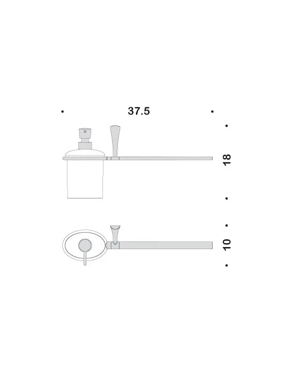 Полотенцедержатель с дозатором COLOMBO DESIGN LAND B2874SX настенный цвет хром — фото 2, Дозаторы