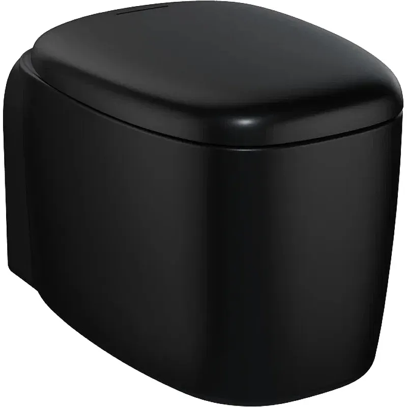 7830B483-0075 Plural Rim-Ex безободковый подвесной унитаз без сиденья черный матовый — фото 2, Подвесные унитазы