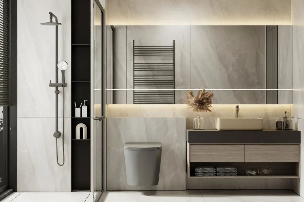 Товар: Унитаз ABBER Bequem AC1102TMG подвесной серый матовый, безободковый, смыв торнадо - фото 15 Унитаз ABBER Bequem AC1102TMG подвесной серый матовый, безободковый, смыв торнадо — фото 15, Подвесные унитазы