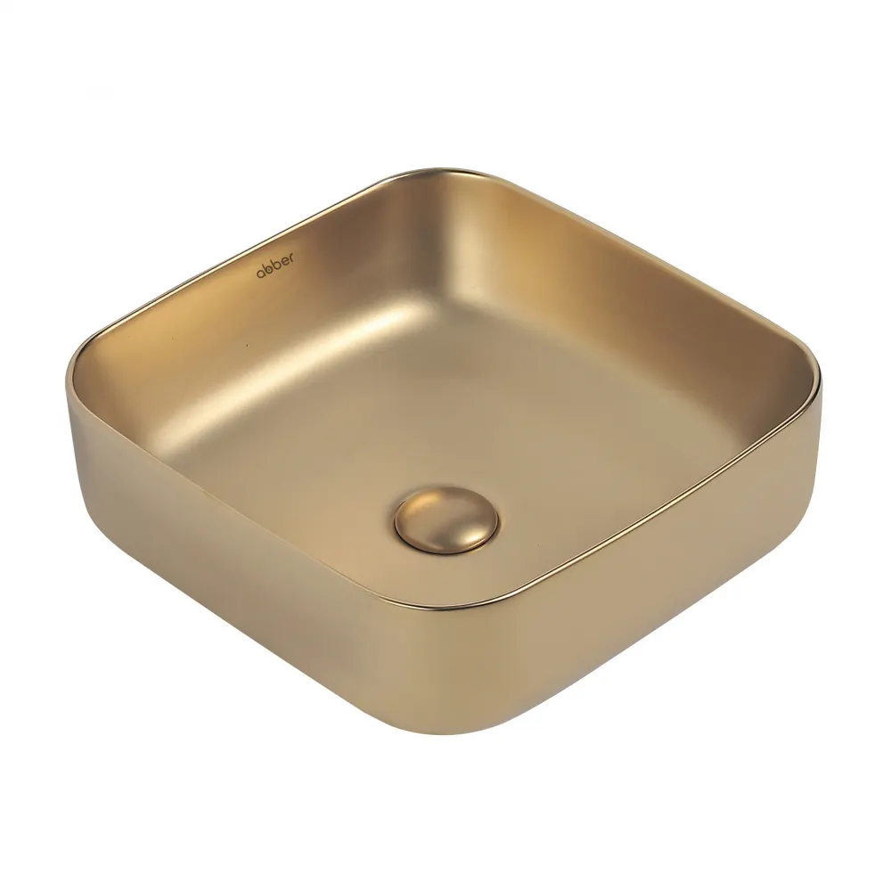 Товар: Раковина накладная ABBER Rechteck AC2211MMG золото матовое - фото 1 Раковина накладная ABBER Rechteck AC2211MMG золото матовое — фото 1, Раковины накладные