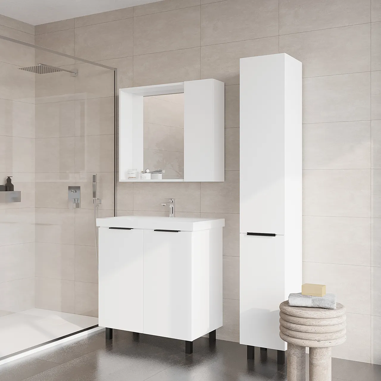 Товар: Тумба под раковину VIANT БЕРЛИН 60 напольная белый (VBER60MDBEL-T2Y) - фото 3 Тумба под раковину VIANT БЕРЛИН 60 напольная белый (VBER60MDBEL-T2Y) — фото 3, Тумбы под раковину