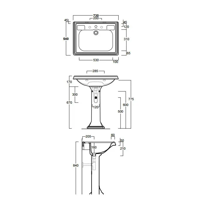 Товар: Раковина SIMAS ARCADE подвесная на пьедестал с одним отверстием без спинки цвет белый AR854 - фото 2 Раковина SIMAS ARCADE подвесная на пьедестал с одним отверстием без спинки цвет белый AR854 — фото 2, Раковины подвесные