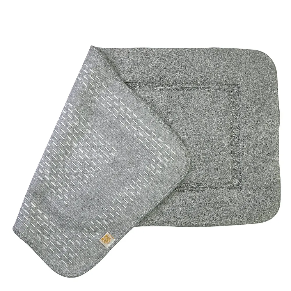 Товар: Коврик д/ванной комнаты 60х120 см., вышивка логотип MIGLIORE, серый, окантовка серебро 31913 - фото 6 Коврик д/ванной комнаты 60х120 см., вышивка логотип MIGLIORE, серый, окантовка серебро 31913 — фото 6, Коврики для ванной комнаты