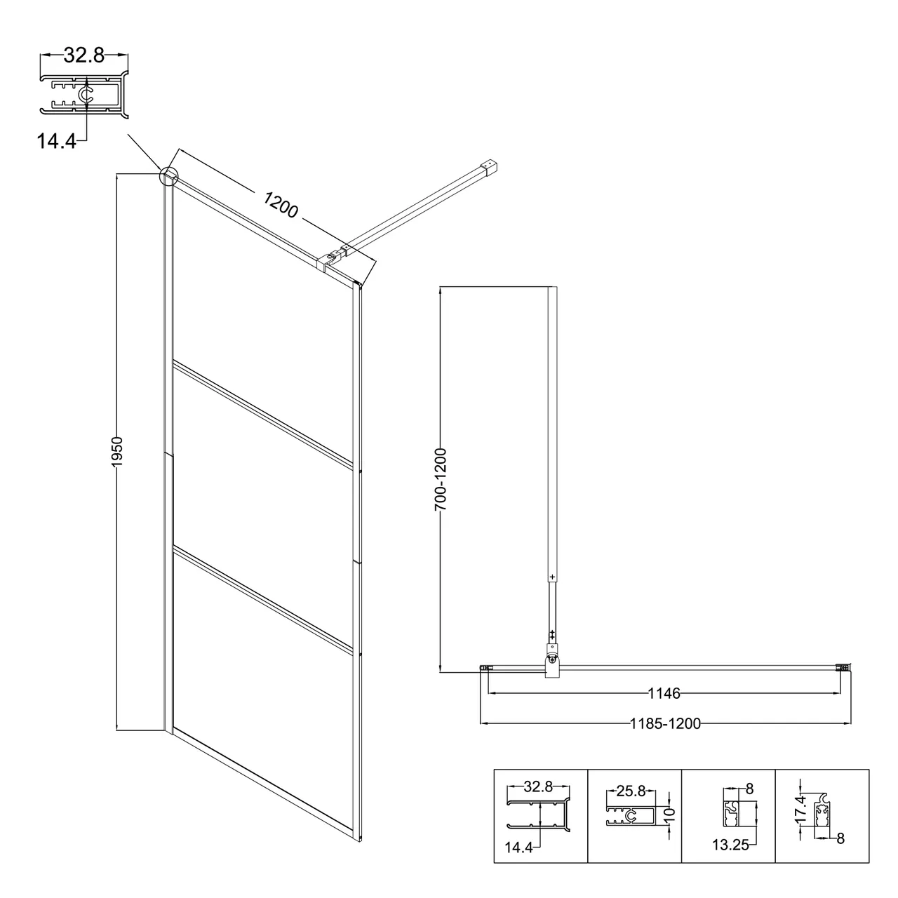 Товар: Душевая перегородка Niagara Nova NG-688-12BLACK (120х195) черный матовый,стекло прозрачное,1 место - фото 10 Душевая перегородка Niagara Nova NG-688-12BLACK (120х195) черный матовый,стекло прозрачное,1 место — фото 10, Душевые перегородки
