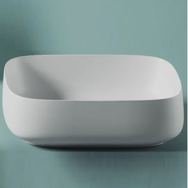 Товар: Раковина Artceram Cognac Quadro накладная без отверстий цвет белый матовый COL009 05 00 - фото 1 Раковина Artceram Cognac Quadro накладная без отверстий цвет белый матовый COL009 05 00 — фото 1, Раковины накладные