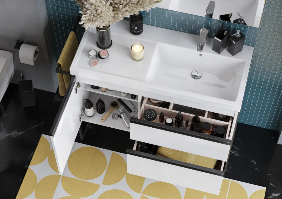 GAP PLUS Мебельная раковина 100, с увеличенной высотой бортика, правая 73270ME004 — фото 5, Раковины