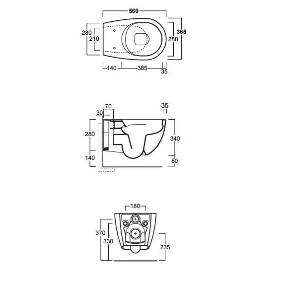 Унитаз SIMAS VIGNONI подвесной безободковый с вихревым смывом цвет песочный матовый VI18VERT/F85.SM — фото 3, Подвесные унитазы