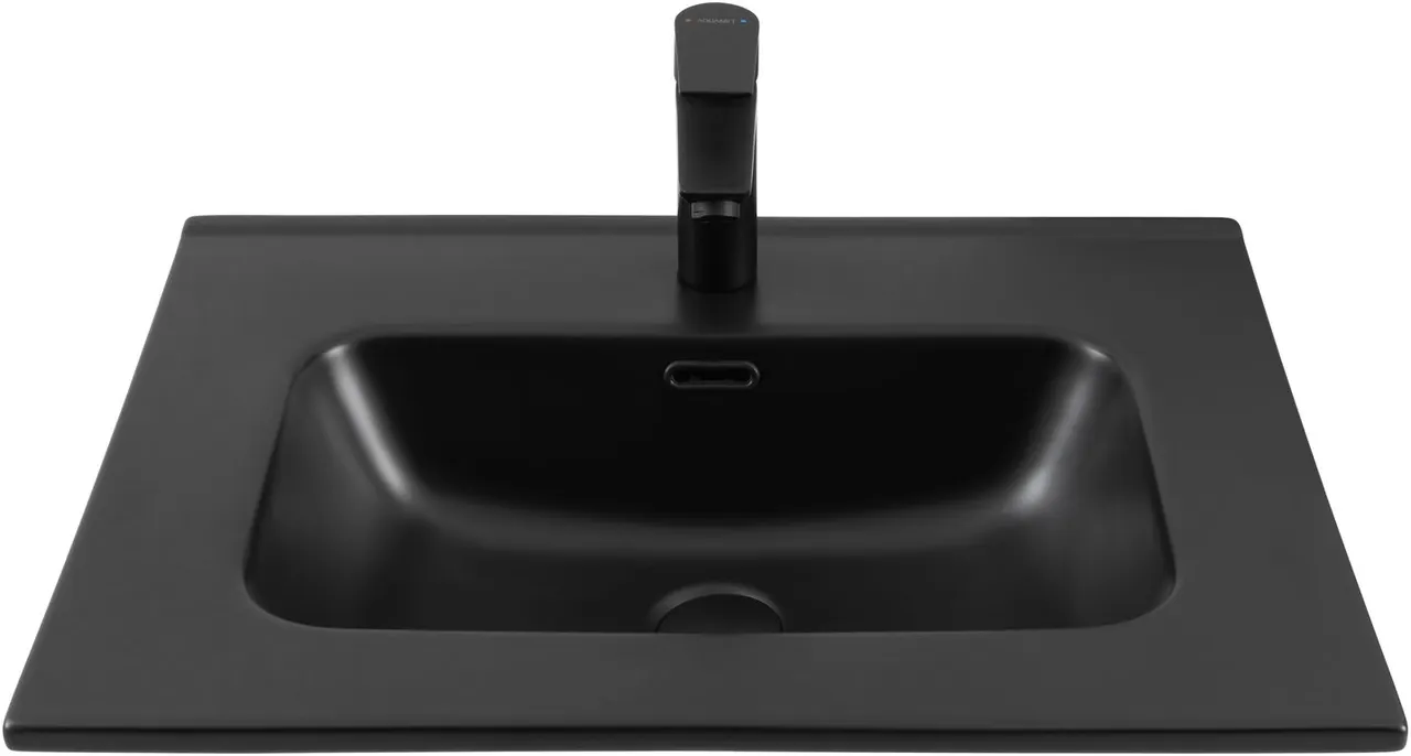 Товар: Раковина Aquanet Flat 60 черная матовая 00329253 - фото 5 Раковина Aquanet Flat 60 черная матовая 00329253 — фото 5, Раковины