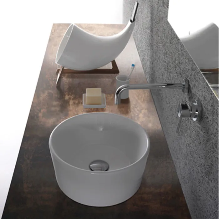 Раковина GLOBO FORTY3 на столешницу без отверстий цвет белый FO035BI — фото 2, Раковины