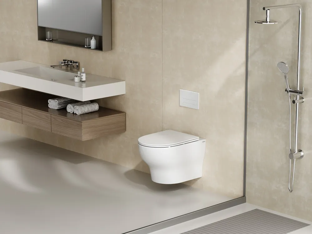 Товар: Унитаз ABBER Bequem AC1128 подвесной белый, безободковый, смыв торнадо - фото 2 Унитаз ABBER Bequem AC1128 подвесной белый, безободковый, смыв торнадо — фото 2, Подвесные унитазы