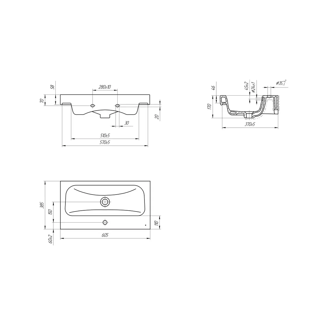 Товар: Раковина Cersanit MODUO SLIM UM-MOD60SL/1, 60 см - фото 2 Раковина Cersanit MODUO SLIM UM-MOD60SL/1, 60 см — фото 2, Раковины