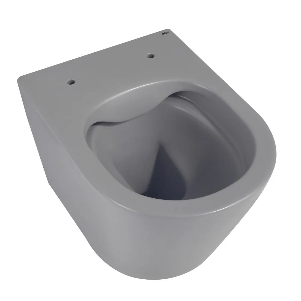 Товар: Унитаз ABBER Bequem AC1102MG подвесной серый матовый, безободковый - фото 8 Унитаз ABBER Bequem AC1102MG подвесной серый матовый, безободковый — фото 8, Подвесные унитазы