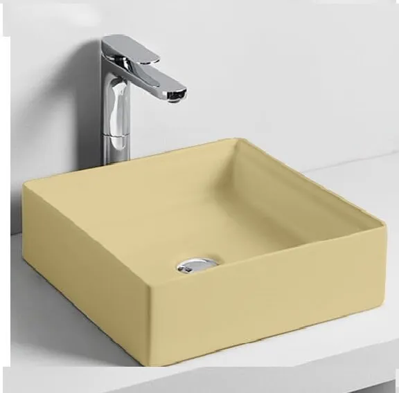 Раковина Artceram Scalino накладная без отверстий цвет Zync yellow SCL001 12 00 — фото 1, Раковины накладные