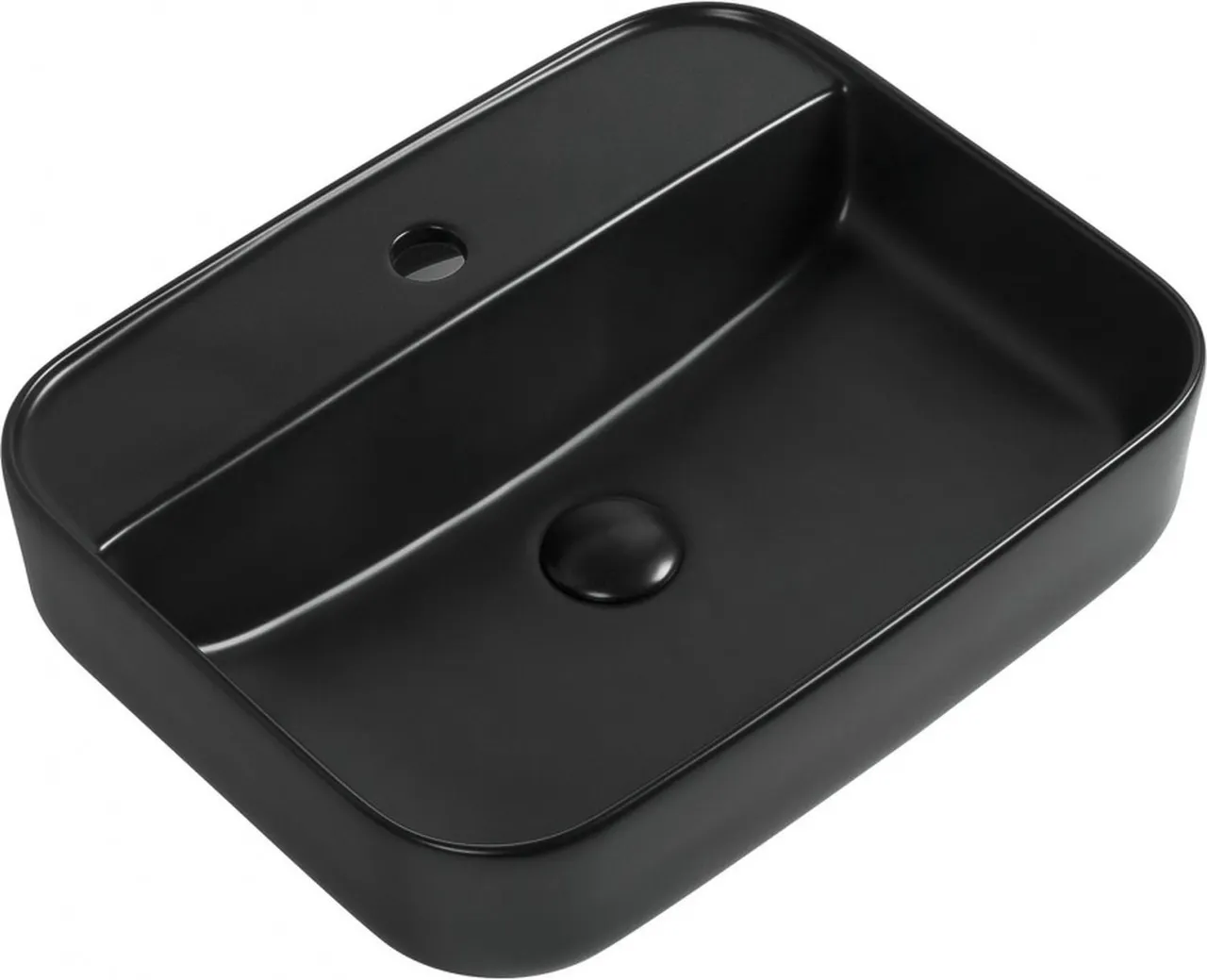 Раковина накладная Aquanet Soul-2-MB 50 черный матовый — фото 1, Раковины накладные