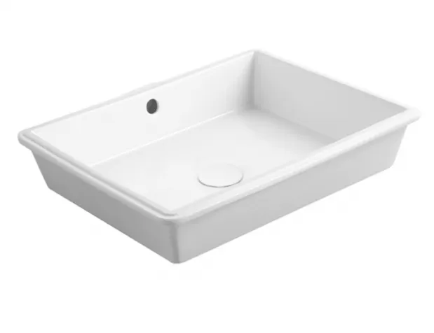 Товар: Раковина SIMAS AGILE под столешницу без отверстий цвет белый S59 - фото 1 Раковина SIMAS AGILE под столешницу без отверстий цвет белый S59 — фото 1, Раковины встраиваемые снизу