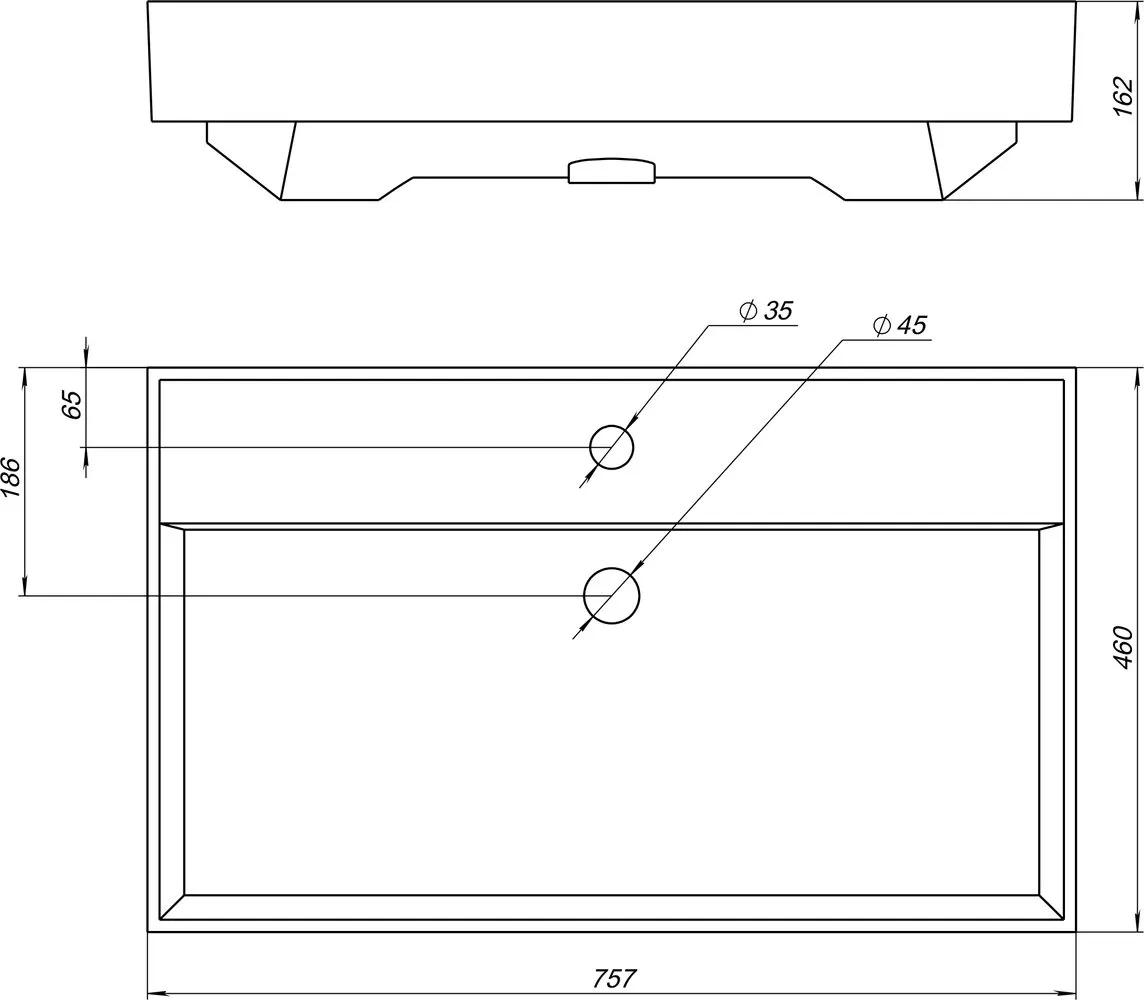 Раковина Aquanet Латина 75 00242338 — фото 7, Раковины