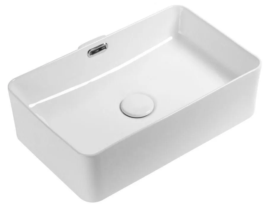 Раковина накладная Allen Brau Fantasy 48 4.11002.20 белый глянец — фото 3, Раковины накладные