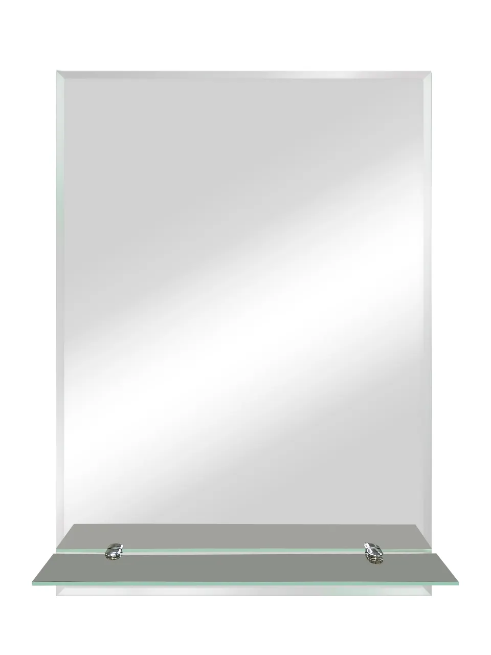 Товар: Зеркало Модерн-Люкс 500х690 с полкой В001 - фото 1 Зеркало Модерн-Люкс 500х690 с полкой В001 — фото 1, Зеркала в ванную комнату