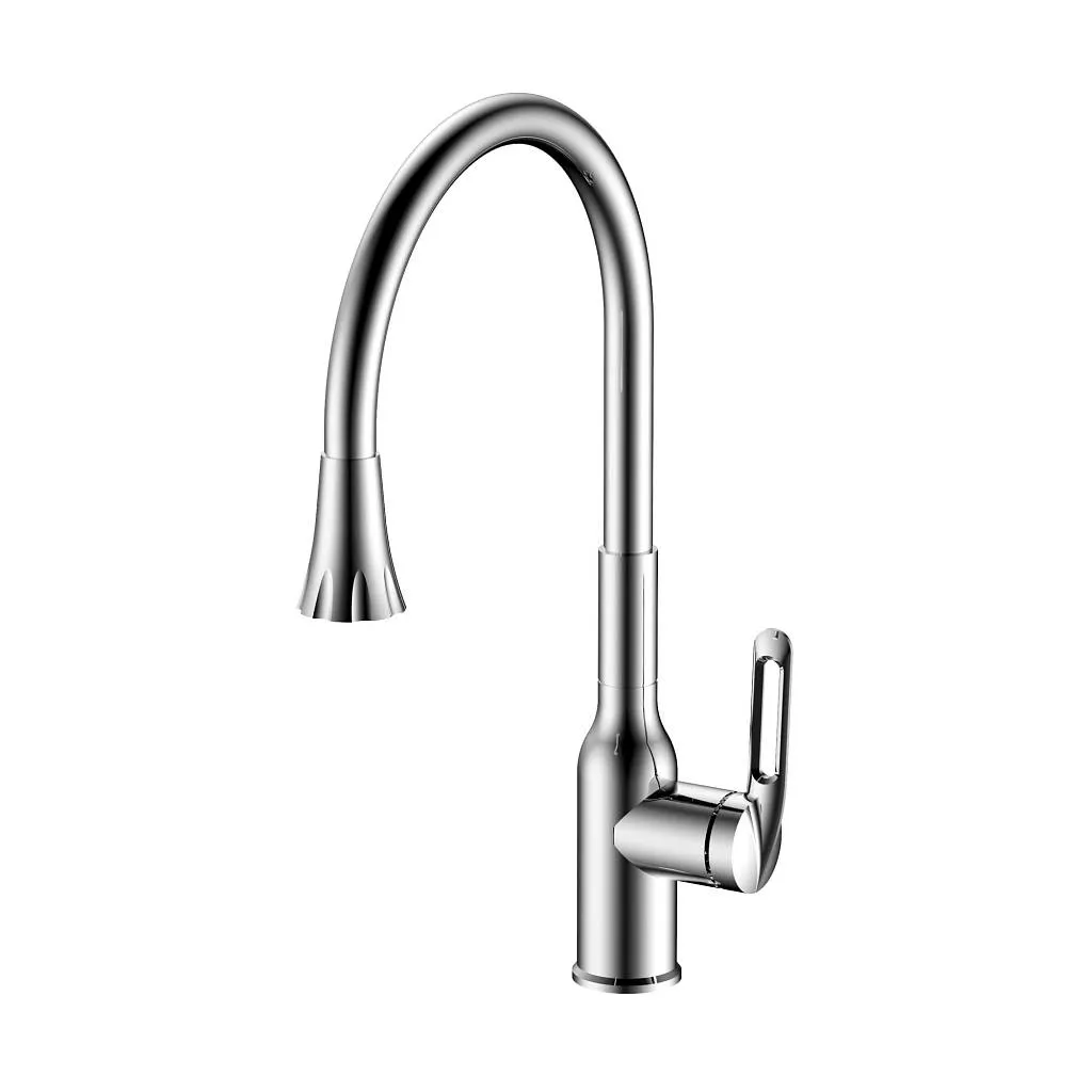 Смеситель для кухни с гибким изливом и режимом душ Haiba HB42830, хром — фото 1, Смесители для кухни