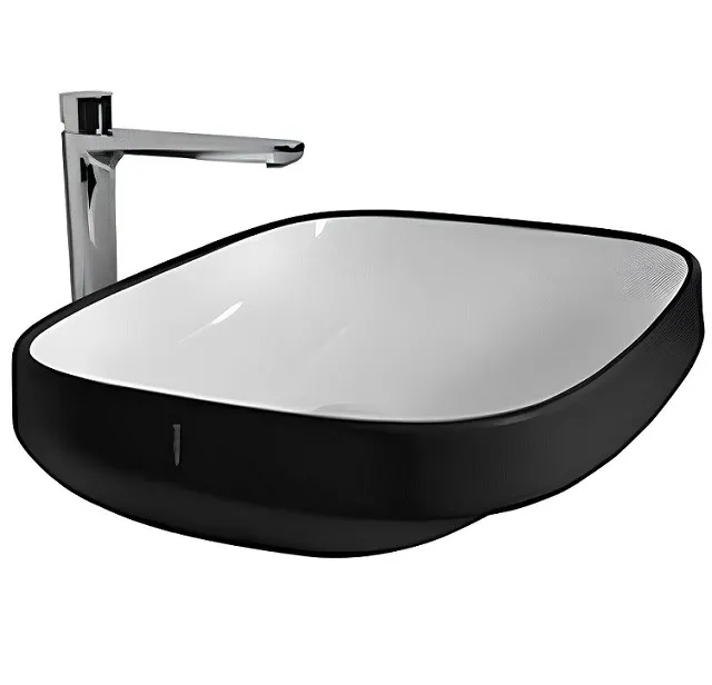 Раковина HATRIA ABITO A0YXXA02 накладная без отверстия без перелива цвет черный матовый — фото 1, Раковины