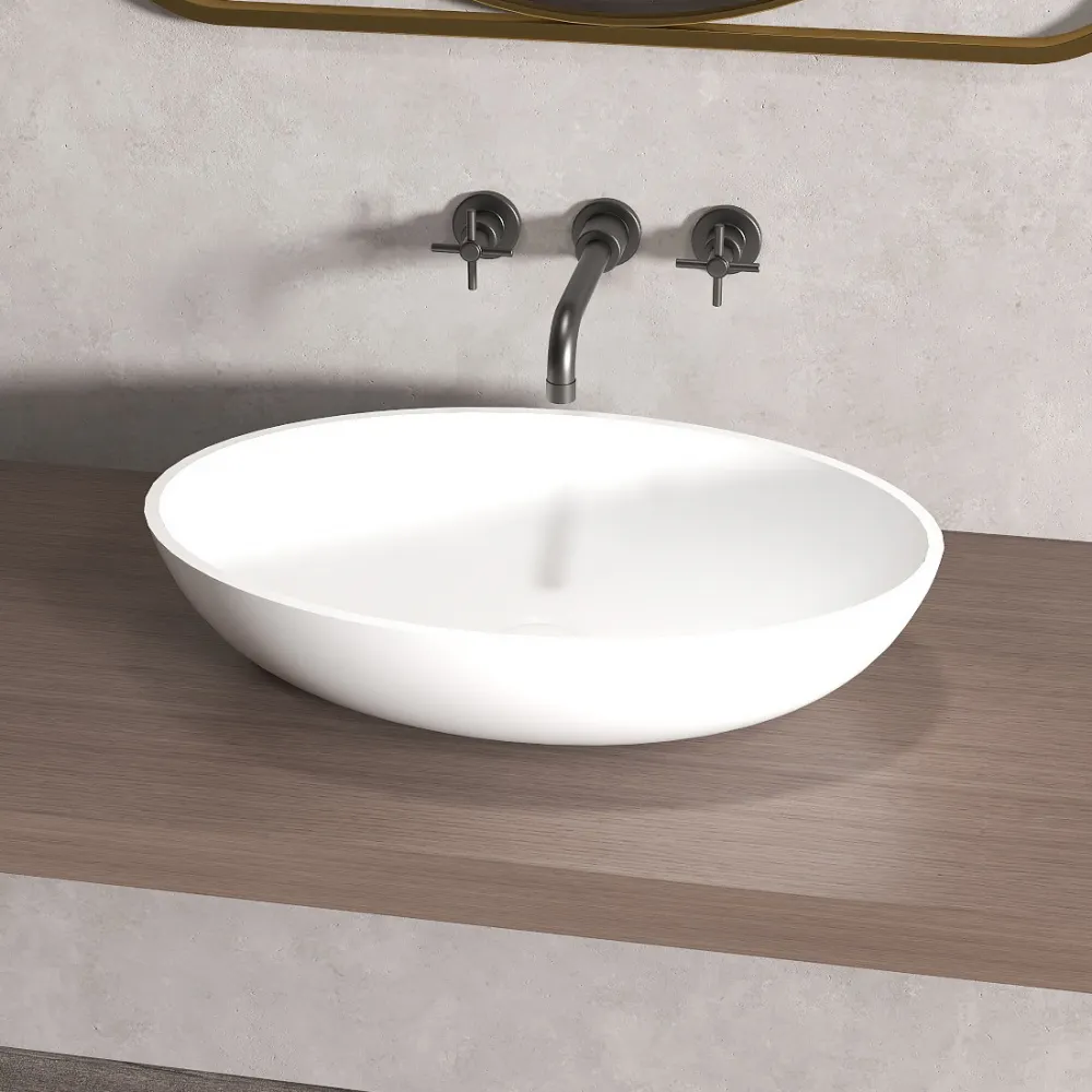 Товар: Раковина накладная ABBER Stein AS2635 белая матовая - фото 1 Раковина накладная ABBER Stein AS2635 белая матовая — фото 1, Раковины накладные