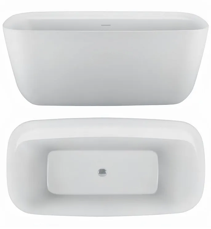 Ванна HATRIA Y8AH25 напольная отдельностоящая 170x78x60 со сливом-переливом цвет белый матовый — фото 1, Ванны