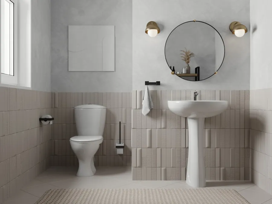 Унитаз-компакт "Версия" (комфорт) косой выпуск, с кнопочной арматурой Oliveira и сиденьем SANTERI 1P4033S0000BF — фото 7, Напольные унитазы